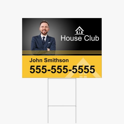 Yard Sign and H-Stake Double Sided 24" X 18"