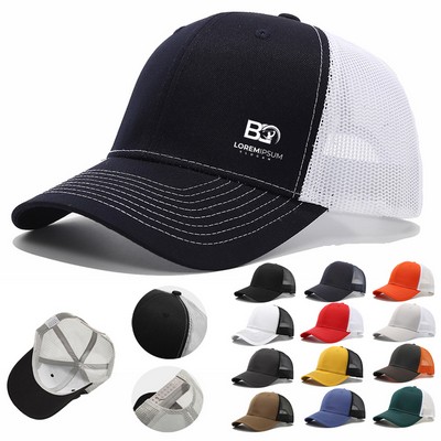 Structured Plain Richardson Baseball Cap Trucker Hats for Men